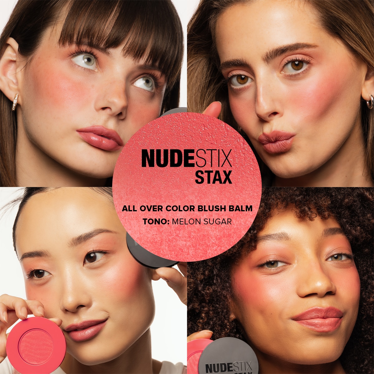 NUDESTIX STAX ALL OVER COLOR BLUSH BALM (RUBOR EN CREMA PARA ROSTRO)